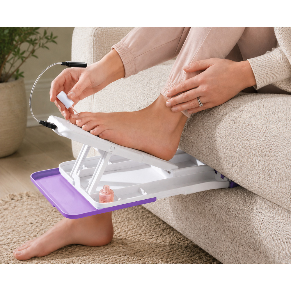 Avilo Easi Pedi Adjustable Home Pedicure Wedge with LED Light Image 2