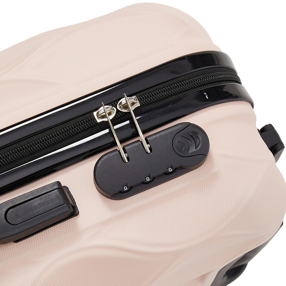 H&O Direct 20 inch Pink ABS Hard Shell Travel Luggage Image 4