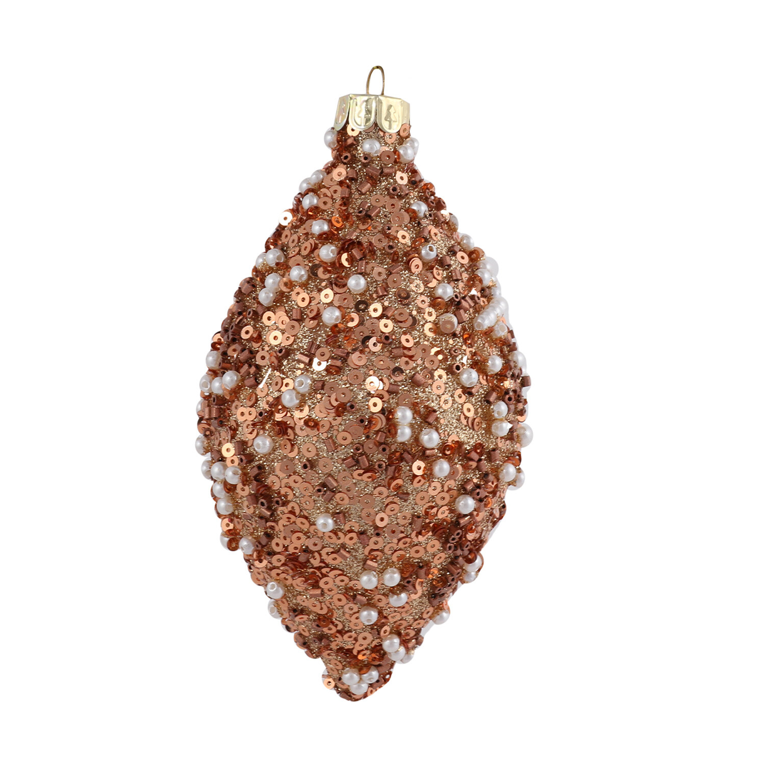 Amber Sequin and Pearl Bauble - Amber Image 2