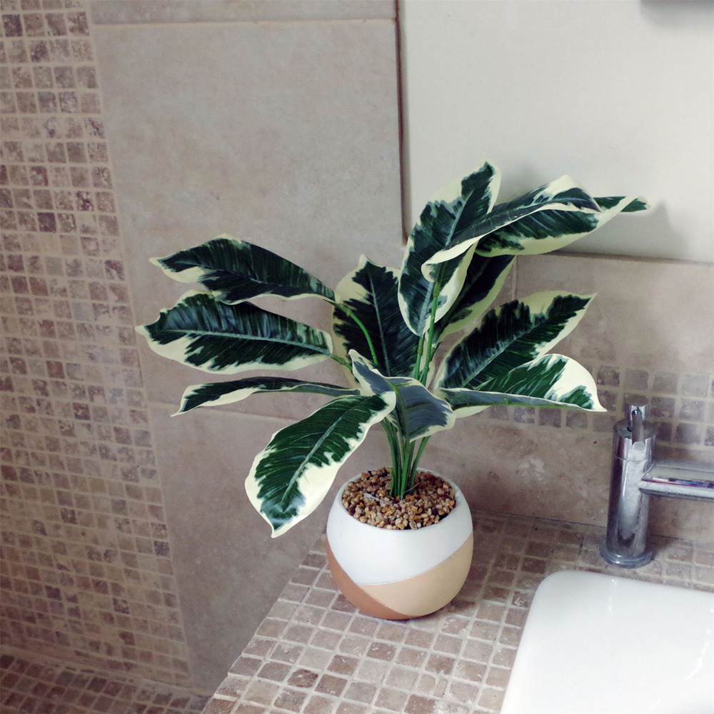 Botanik Variegated Pothos Artificial Plant in Pot 40cm Image 5