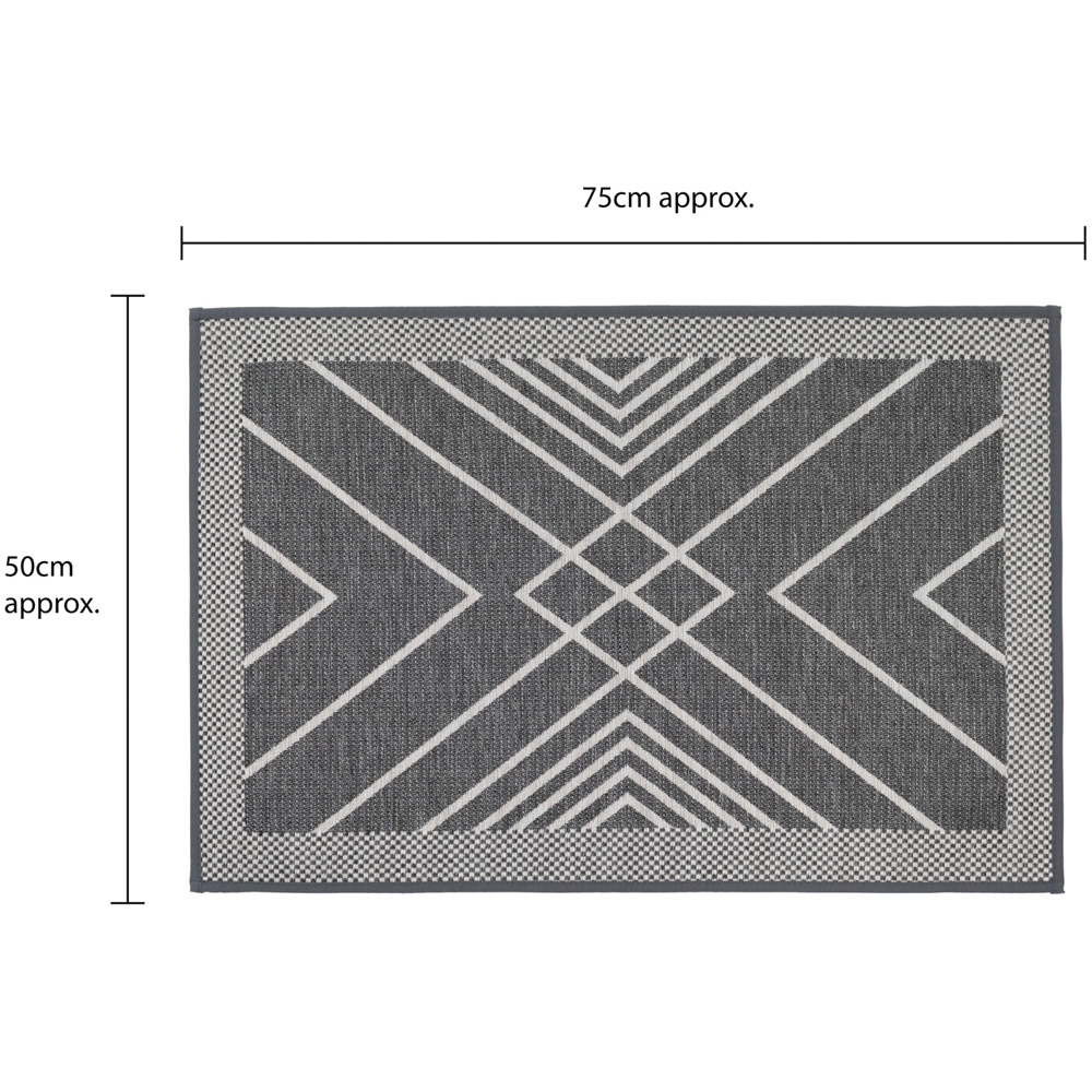 JVL Expression Stripe Rubber Backed Door Mat and Runner Set Image 9