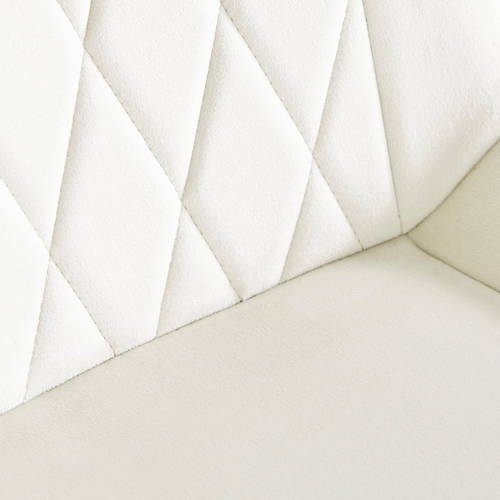 Furniturebox Arona Cesano 6 Seater Round Dining Set Cream and Black Image 6