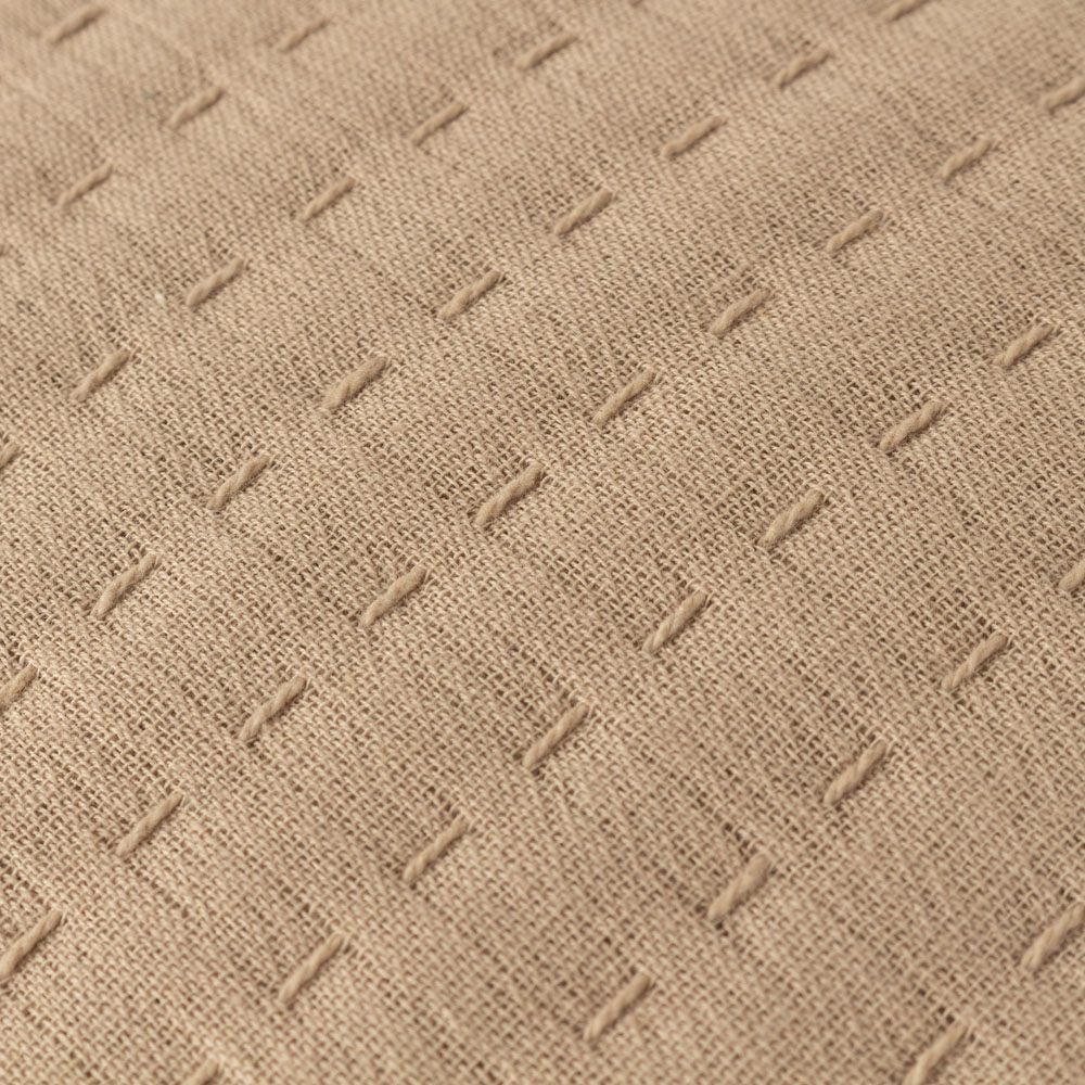Yard Hush Taupe Cotton Linear Cushion Image 4