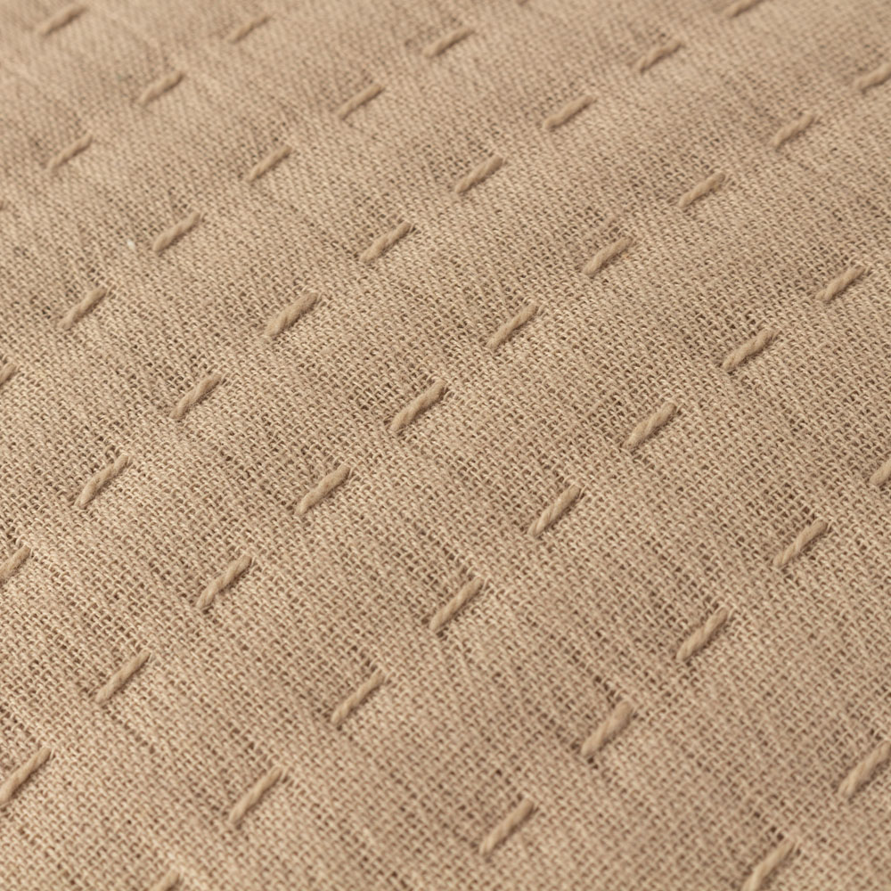 Yard Hush Taupe Cotton Linear Cushion Image 4