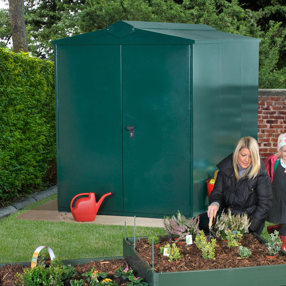 Asgard Centurion 5 x 11ft Double Door Grey High Security Apex Garden Shed Image 2