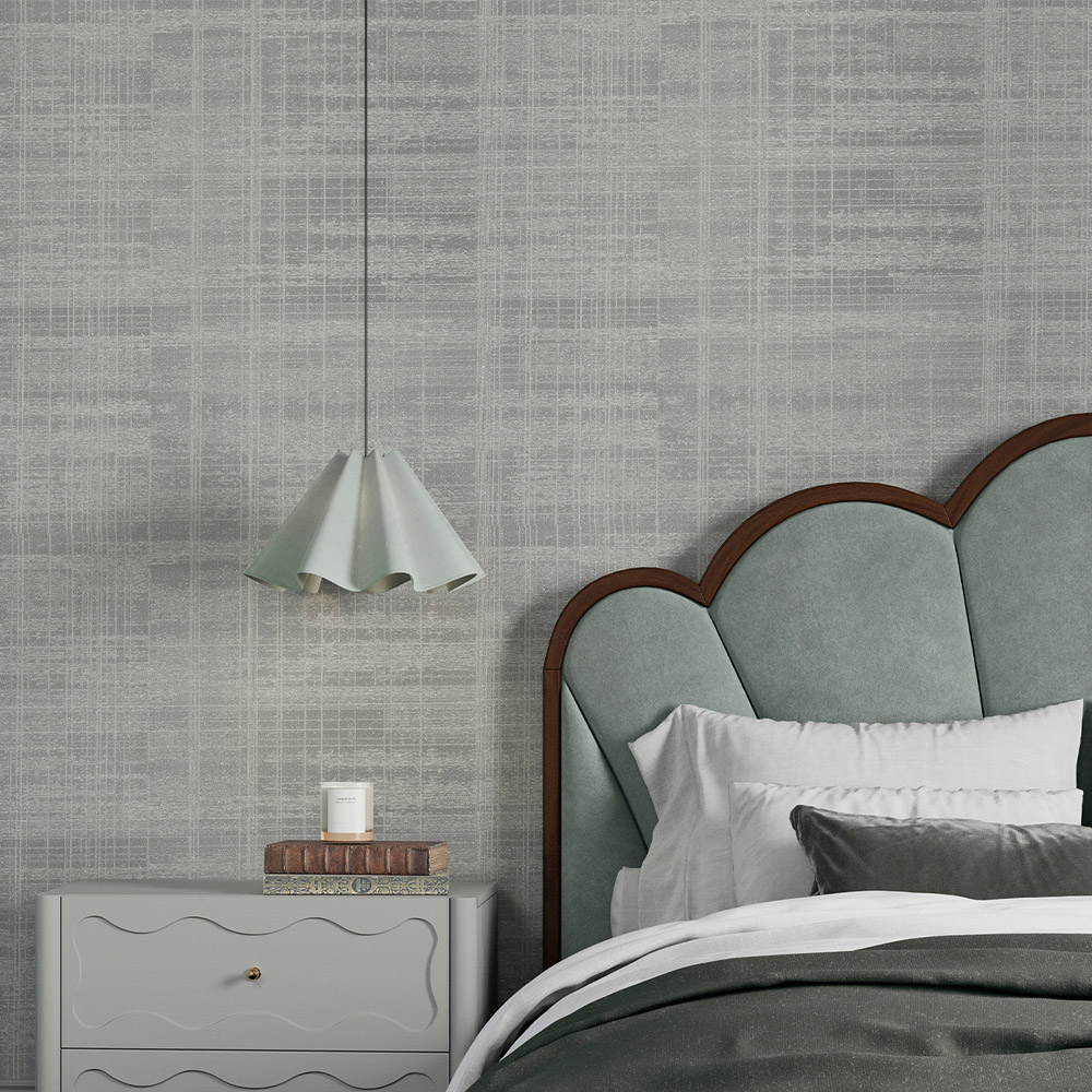 Boutique Lamont Weave Light Grey Wallpaper Image 3