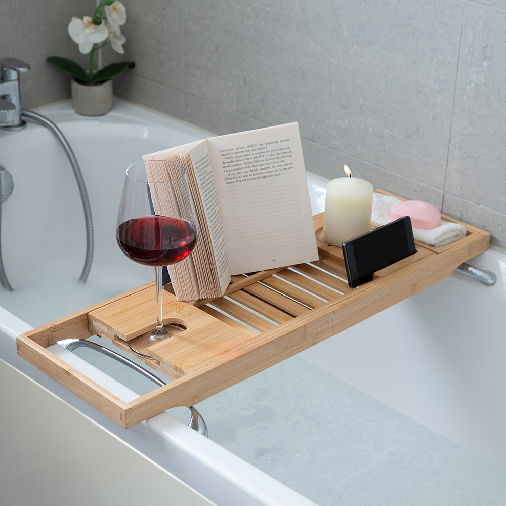 Red5 Natural Bamboo Bath Caddy Image 2