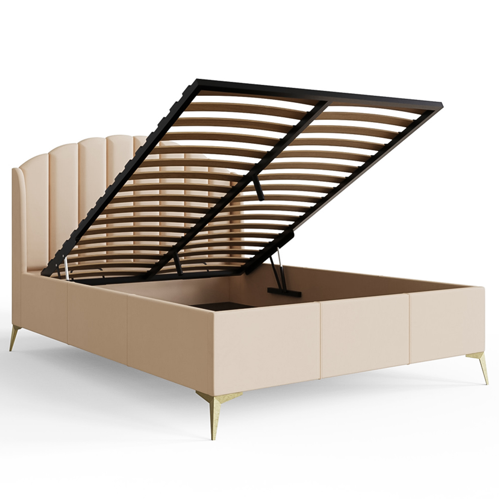 GFW Pettine King Size Pink End Lift Ottoman Storage Bed Image 5