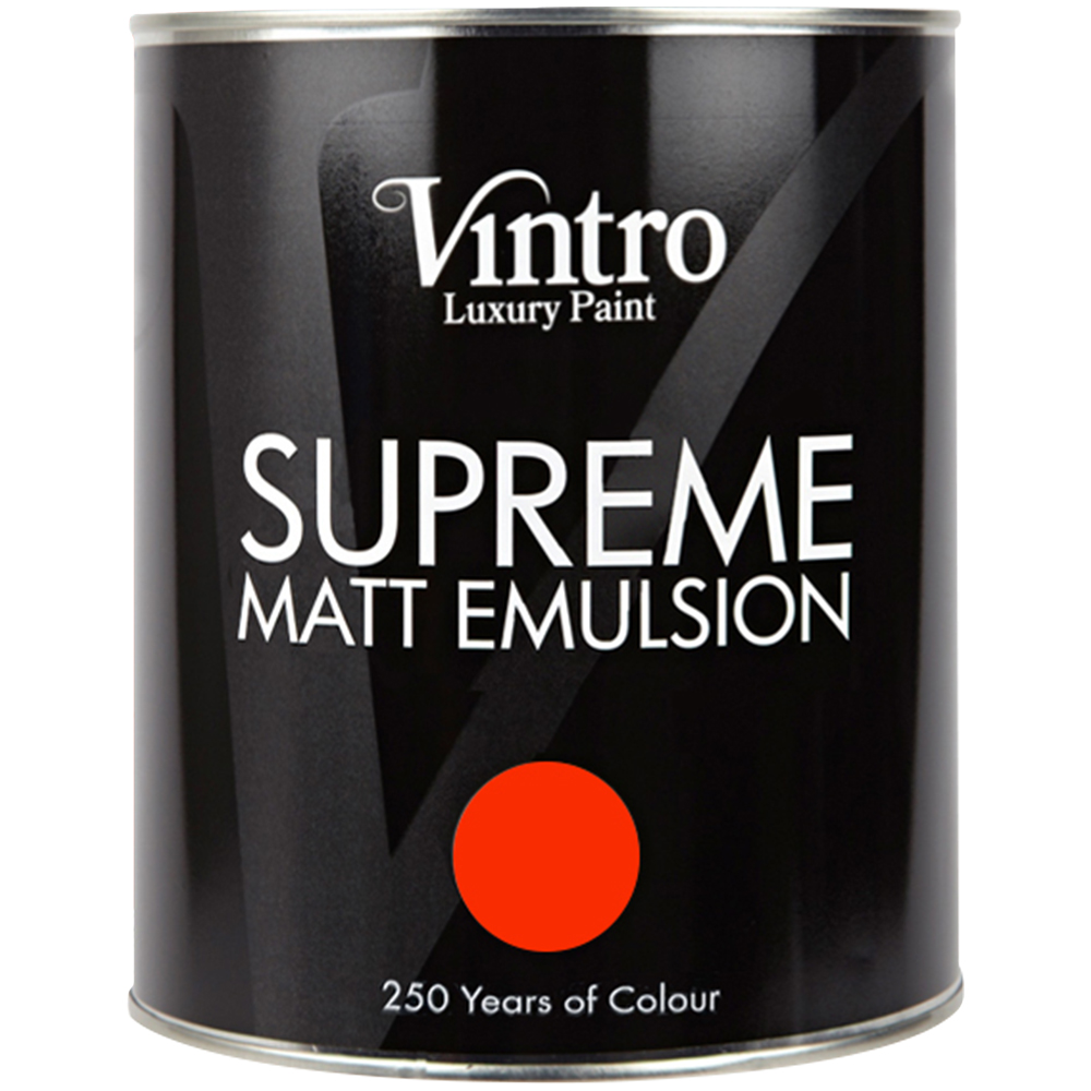Vintro Paint Racing Red Matt Emulsion Interior Paint 1L Image 2