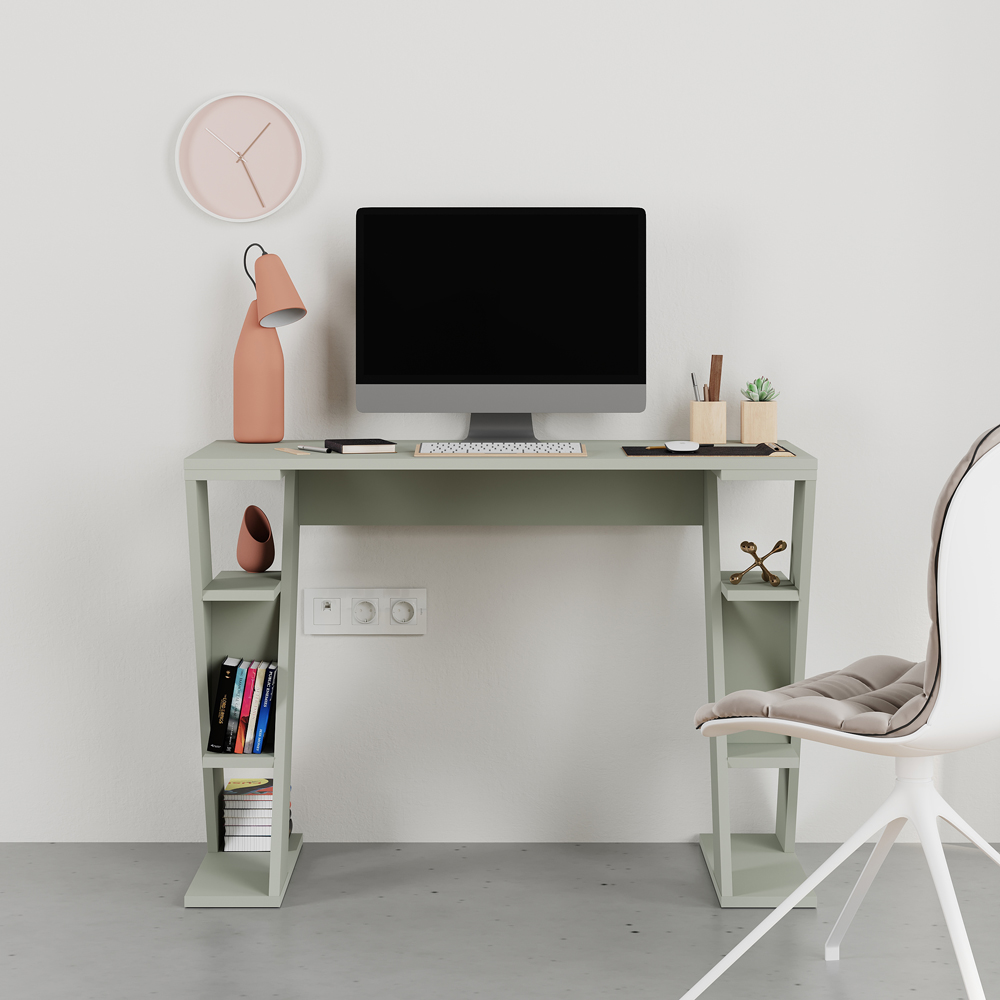 Decortie Papillon 6 Shelf Desk Ash Green Image 4