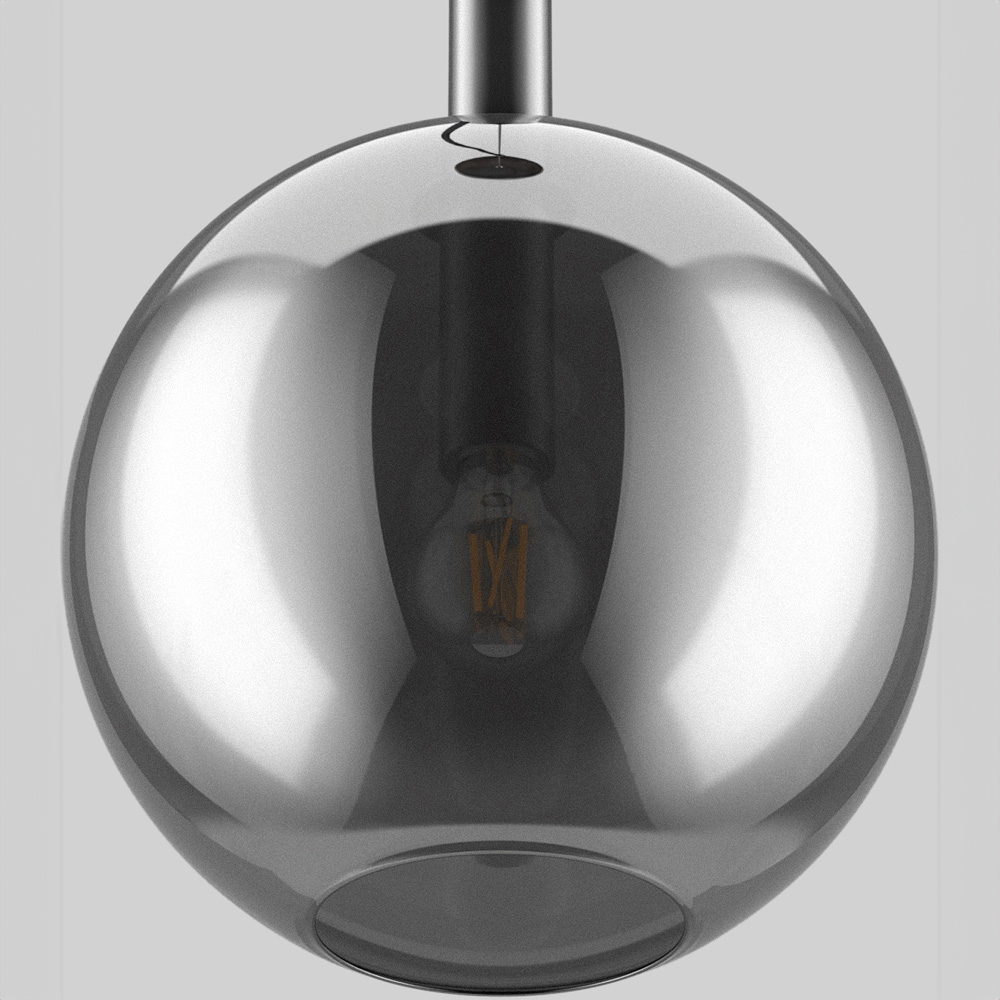 Furniturebox Rose Smoked Glass Pendant Light Image 3