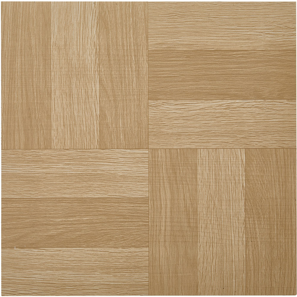 Living and Home Parquet Light Brown Self-Adhesive PVC Flooring Tile 10 Pack Image 2