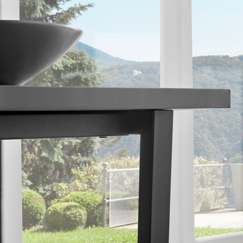 Furniturebox Copeland Cesano Marble Effect 2 Seater Dining Set White Blue and Chrome Image 6