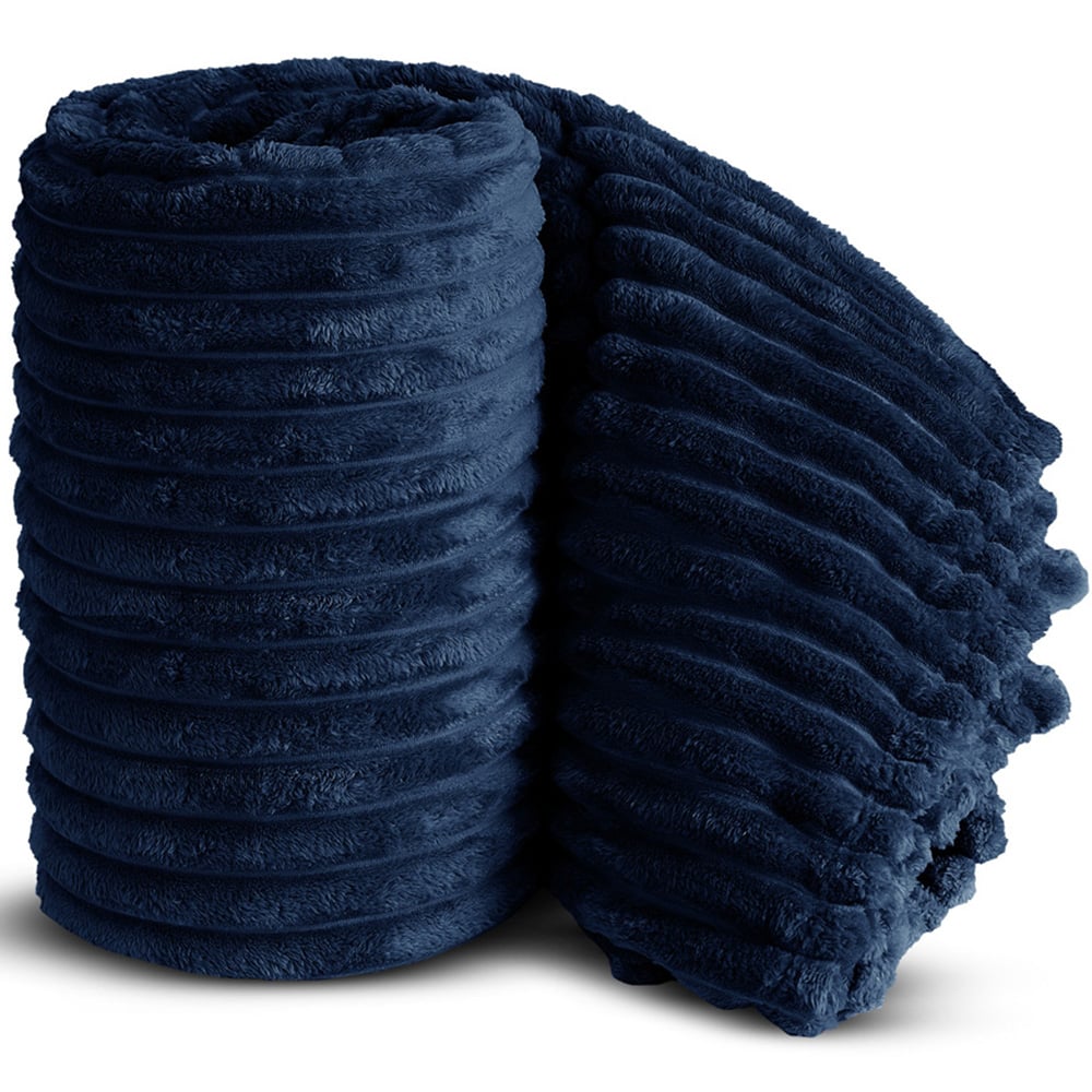 Velosso Bellissima Navy Plush Throw 305 x 305cm Image 3