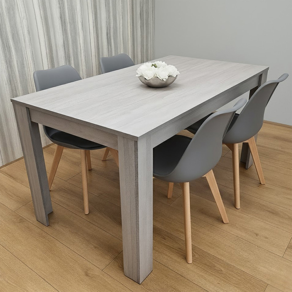 Portland Kosy Koala 4 Seater Modern Dining Set Grey Image 5