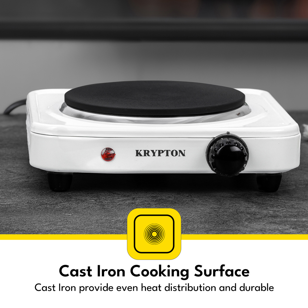 Krypton Single Table Top Cooking Hot Plate 1000W Image 5