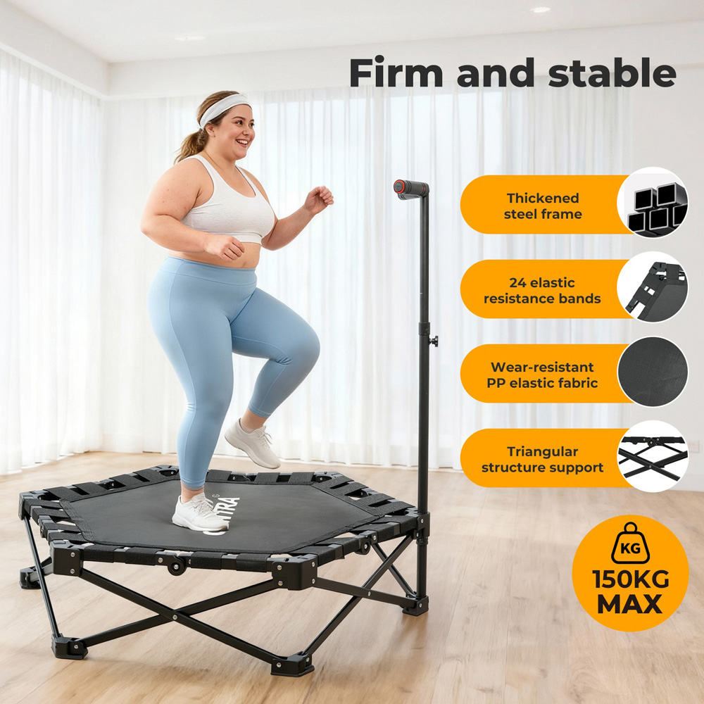 Spector Centra 42 inch Foldable Trampoline with Handrail Image 6
