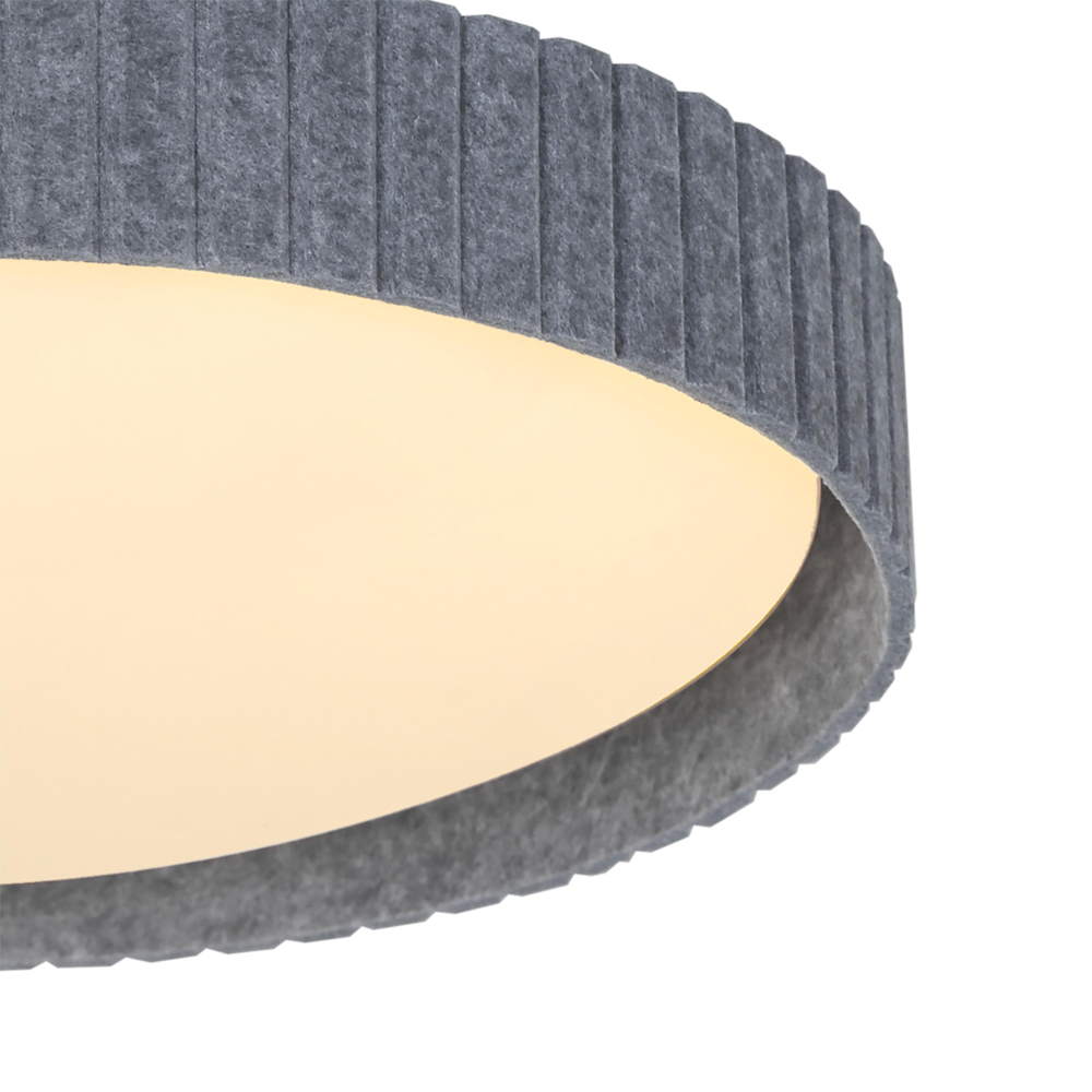 Nordlux Corato Grey Round Flush Mount Ceiling Light Image 3