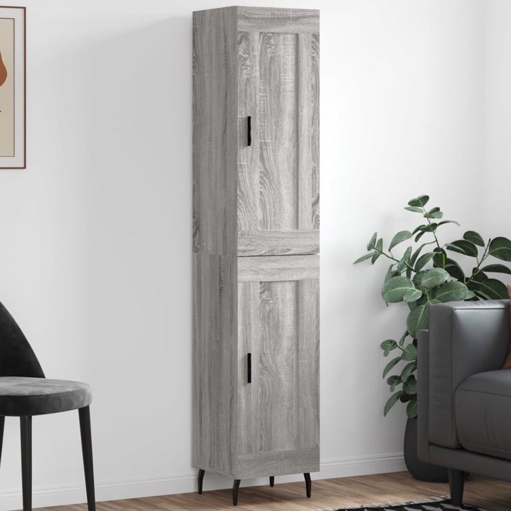 vidaXL 2 Door Grey Sonoma Highboard Image