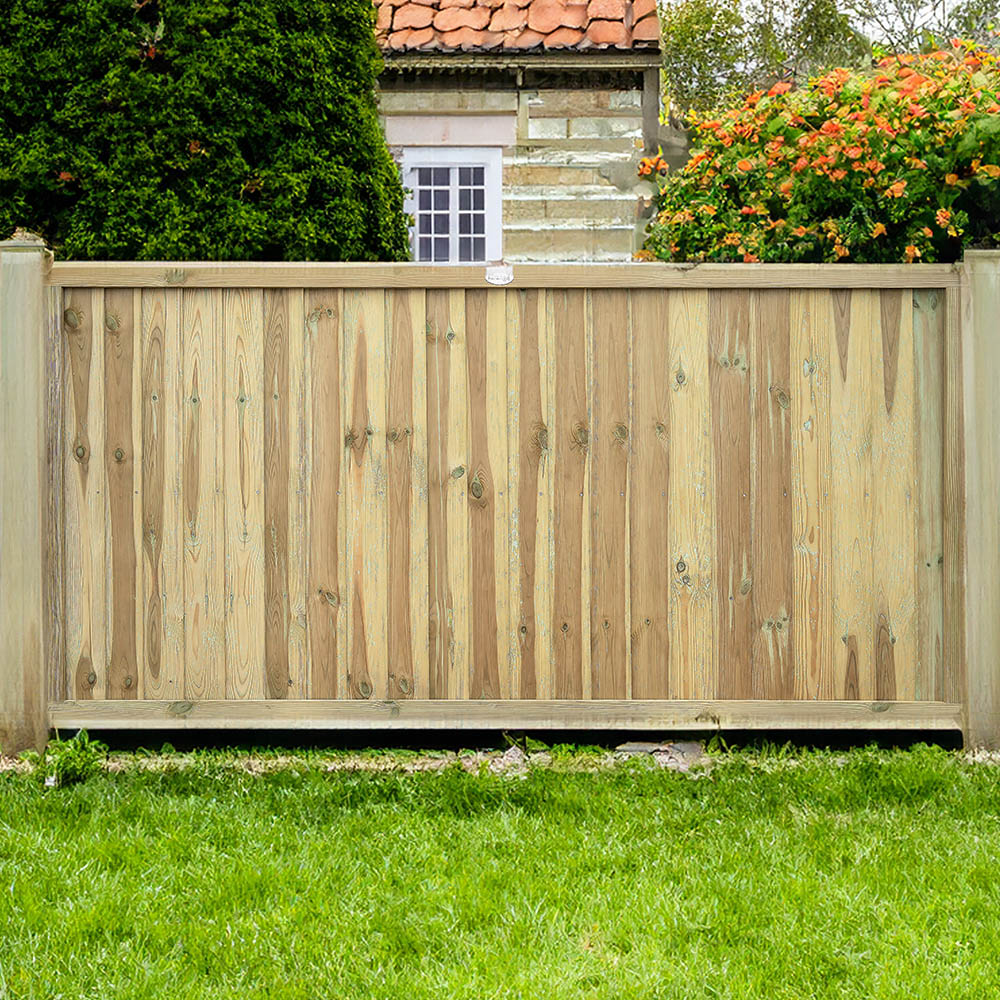 Shire Grange Superior Closeboad 3 x 6ft Green Vertical Fence Panel Image 1