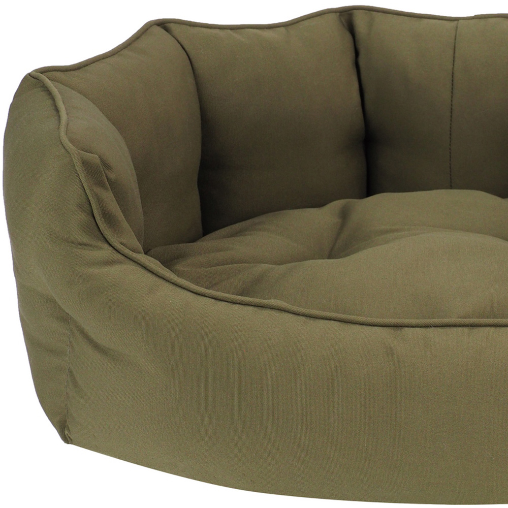 Snug & Cosy Wilderness Small Snuggle Olive Dog Bed Image 2