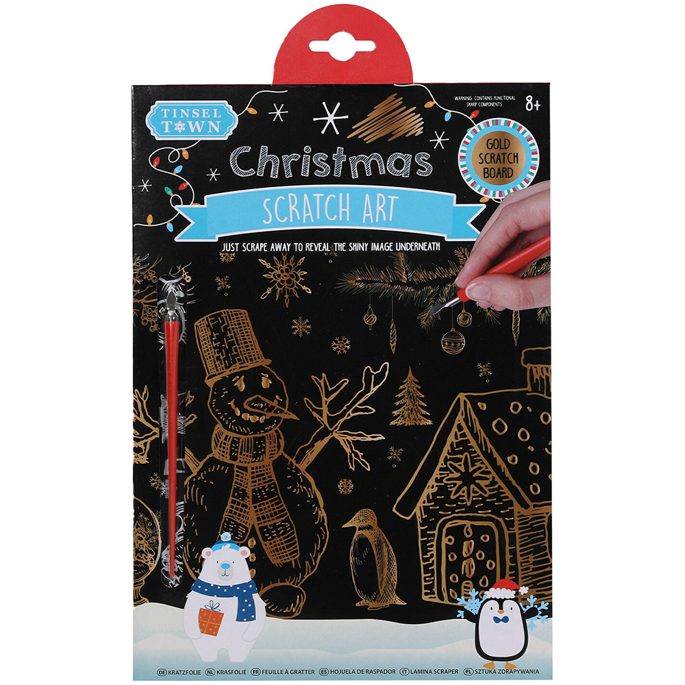 Tinsel Town Christmas Scratch Art Image 3