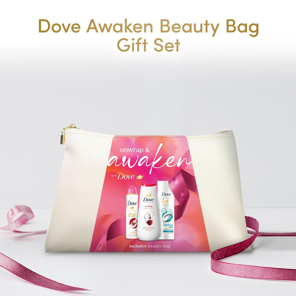 Dove Awaken Beauty Bag 3 Piece Gift Set 3 Pack Image 2