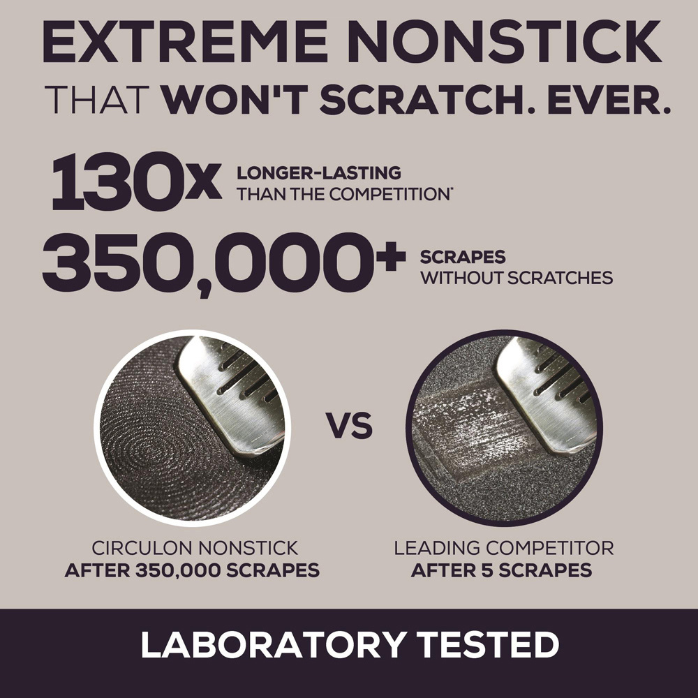 Circulon Scratch Defense A1 16cm Nonstick Aluminium Straining Saucepan​ with Lid Image 7