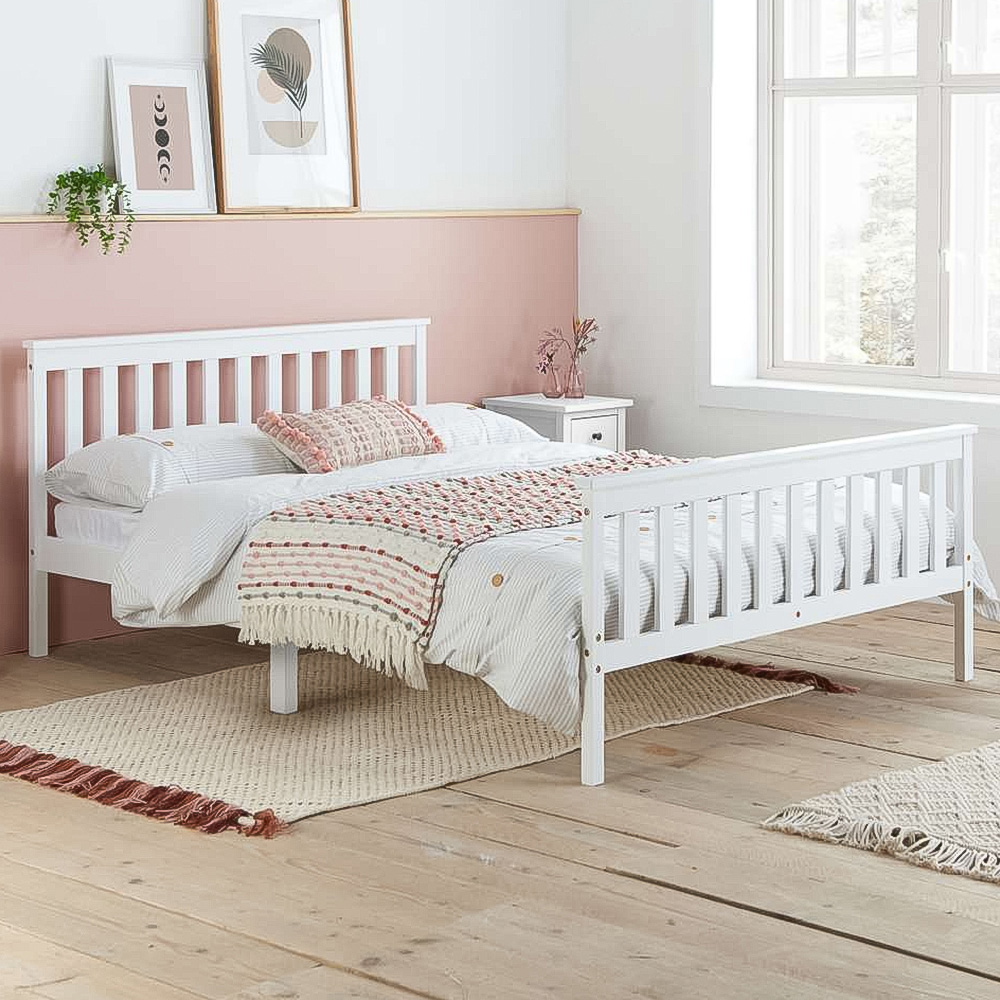 Oxford Small Double White Bed Image 1