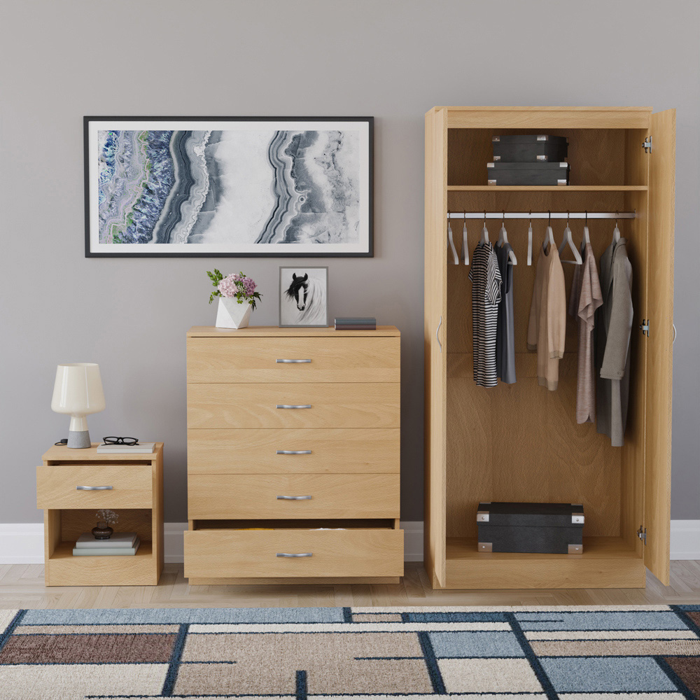 VIDA DESIGNS Riano Pine 3 Piece Bedroom Furniture Set Image 3