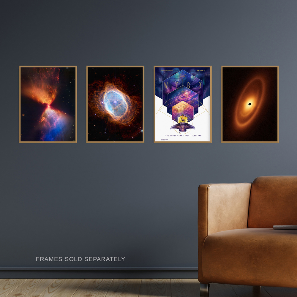 Artery8 NASA James Webb Space Telescope Fiery Hourglass Fomalhaut Wall Art Print 30 x 41cm 4 Pack Image 2