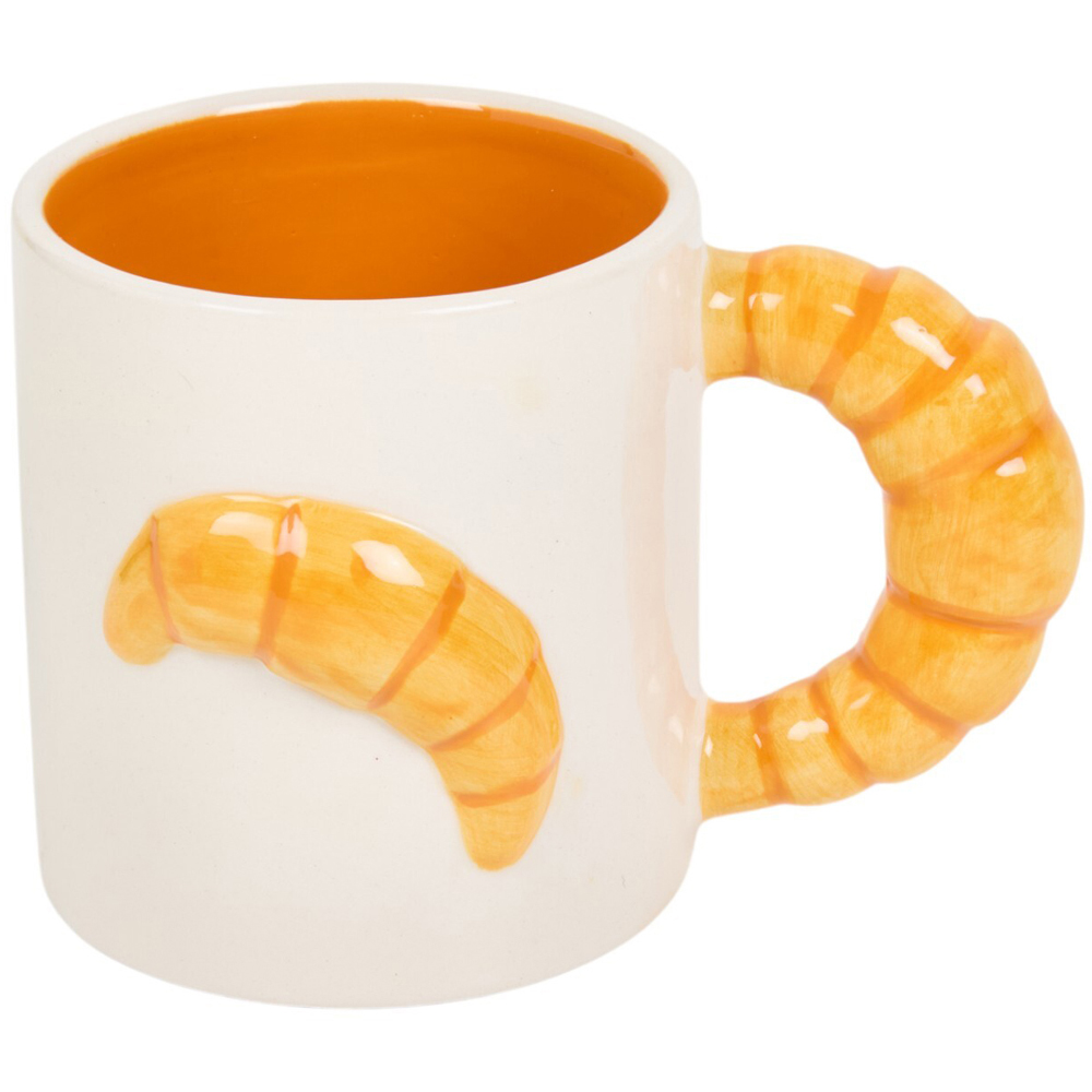 Tankard Embossed Croissant Mug - White Image 1