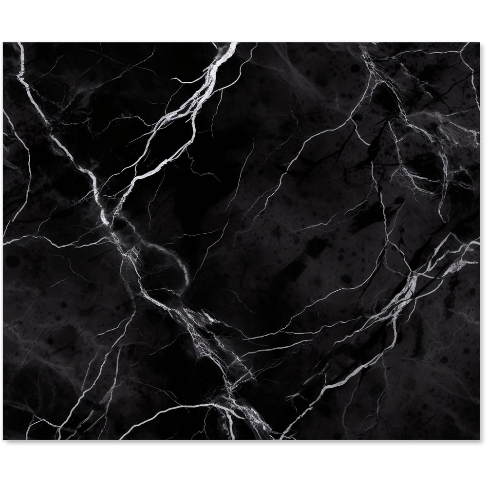 Warren Reed Designer Black Marble Pattern Glass Kitchen Splashback 75 x 90cm Image 2