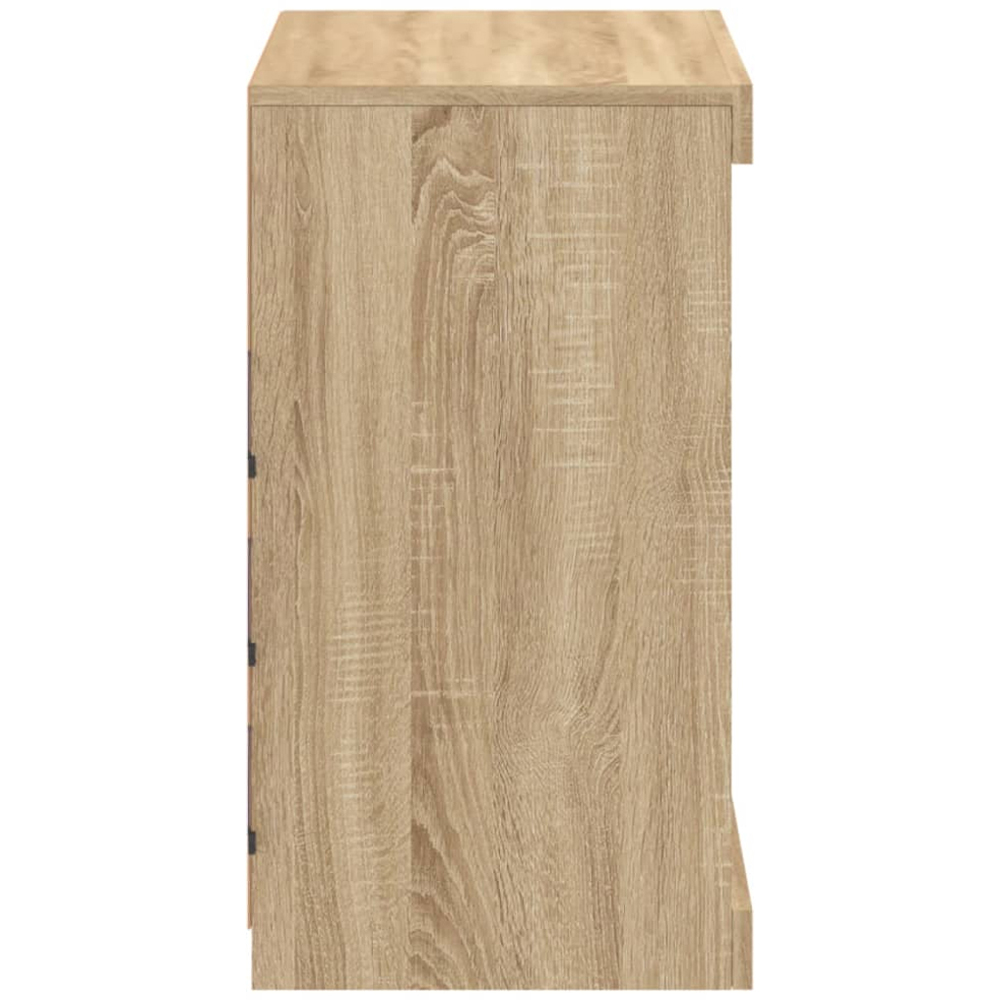 vidaXL 4 Shelf Sonoma Oak Sideboard with RGB LED Lights Image 7