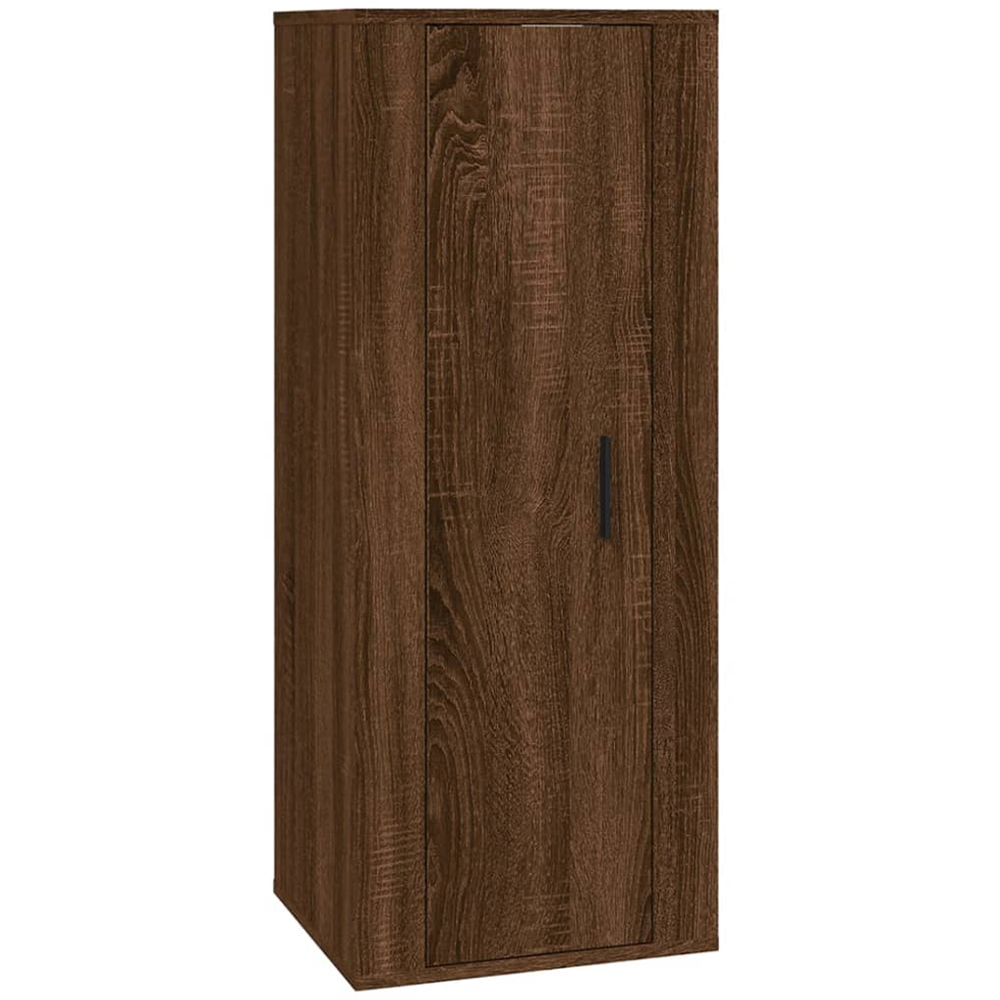 vidaXL Single Door Brown Oak Wall Mounted TV Cabinet Image 2