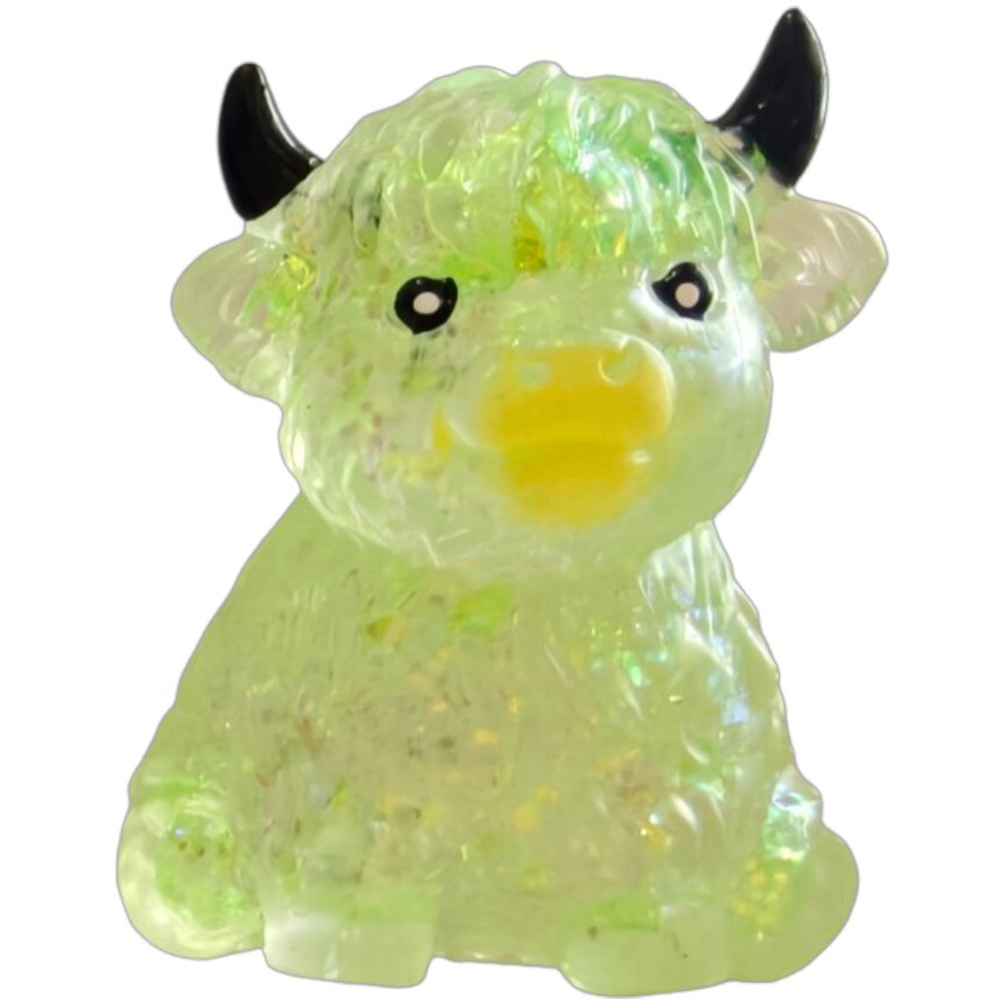 Squeeze Glitter Highland Cow Stress Toy Image 5