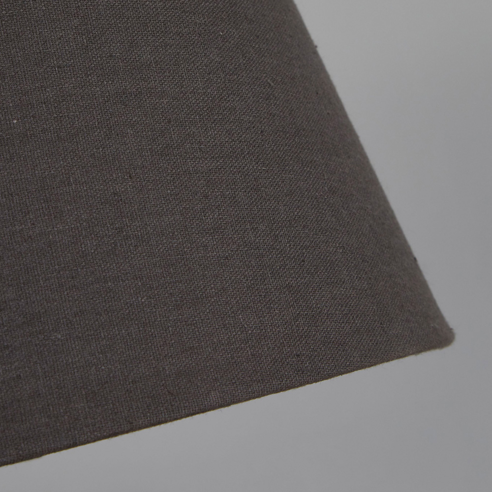 Lighting Collection Underwood Charcoal Grey Linen Tapered Drum Lamp Shade 30cm Image 4