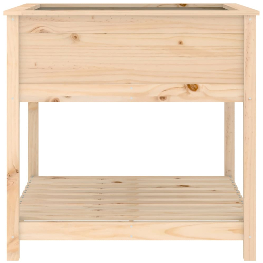 vidaXL Single Shelf Brown Solid Pine Wood Garden Planter 81 x 82.5 x 82.5cm Image 6