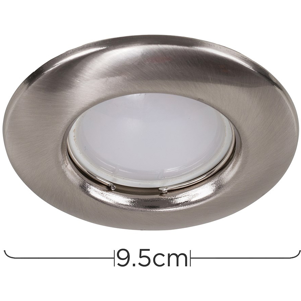 ValueLights Brushed Chrome Warm White Fixed Ceiling Downlight 20 Pack Image 4