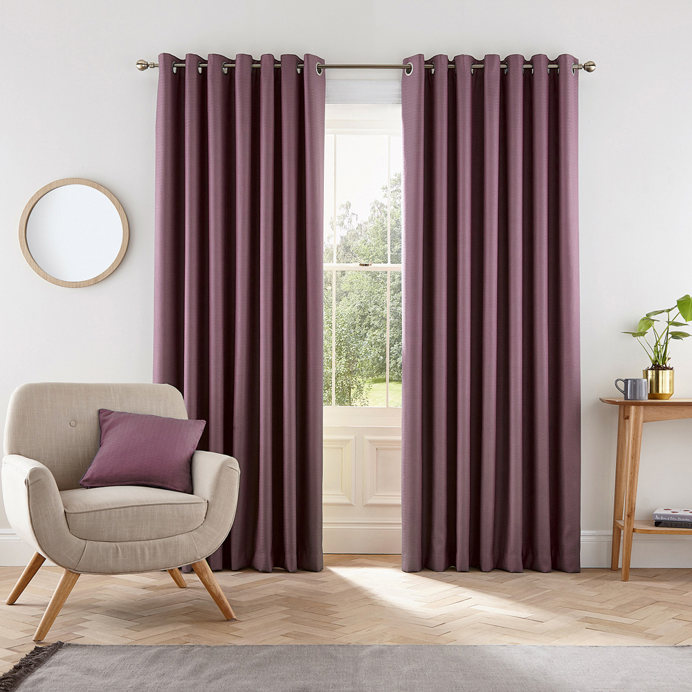 Helena Springfield Eden Grape Lined Eyelet Curtains 229 x 183cm Image 4