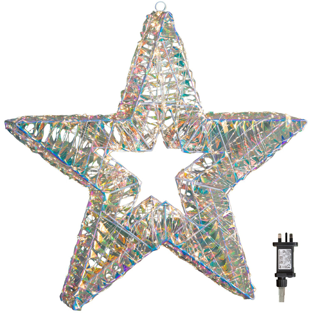 Samuel Alexander 1440 Warm White LED Light-Up Iridescent Shimmer Christmas Star 60cm Image 9