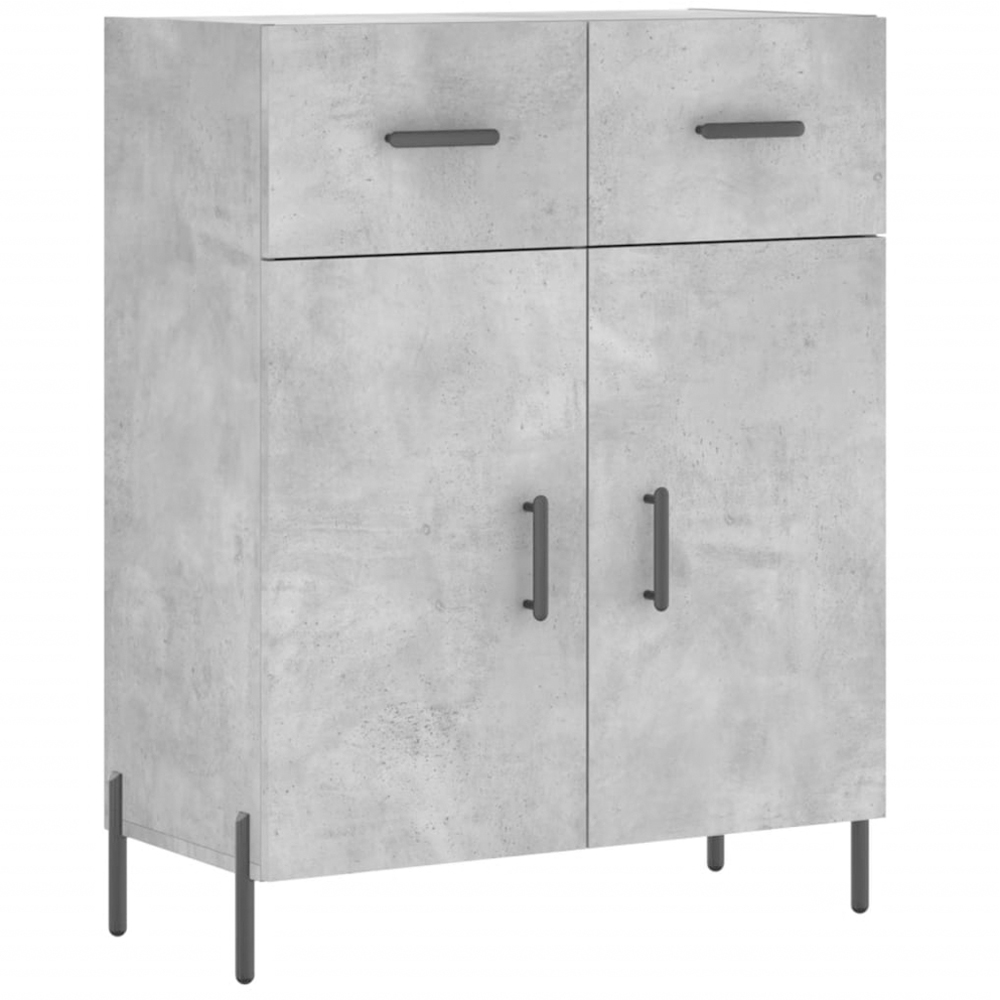 vidaXL 2 Door 2 Drawer 3 Shelf Concrete Grey Highboard Image 7