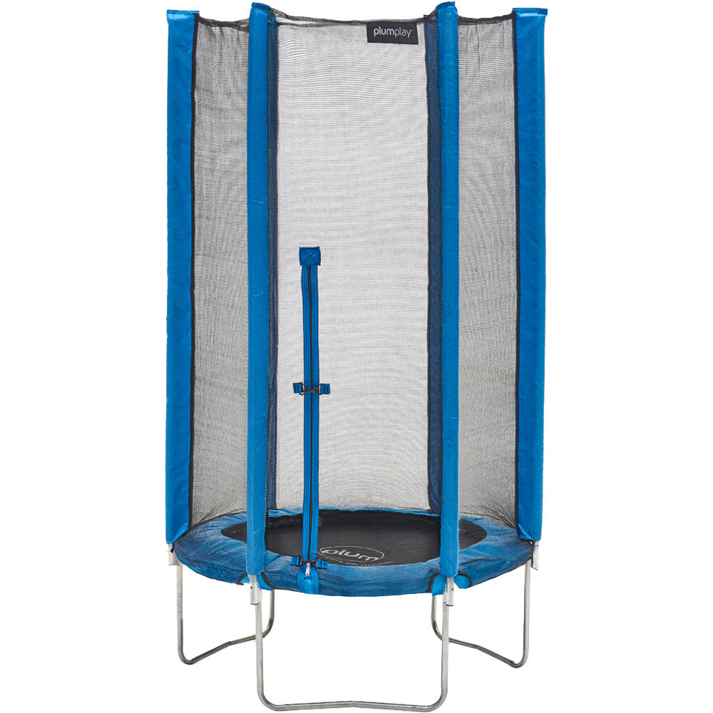 Plum Play Blue 4ft Junior Springsafe Trampoline with Enclosure Image 1