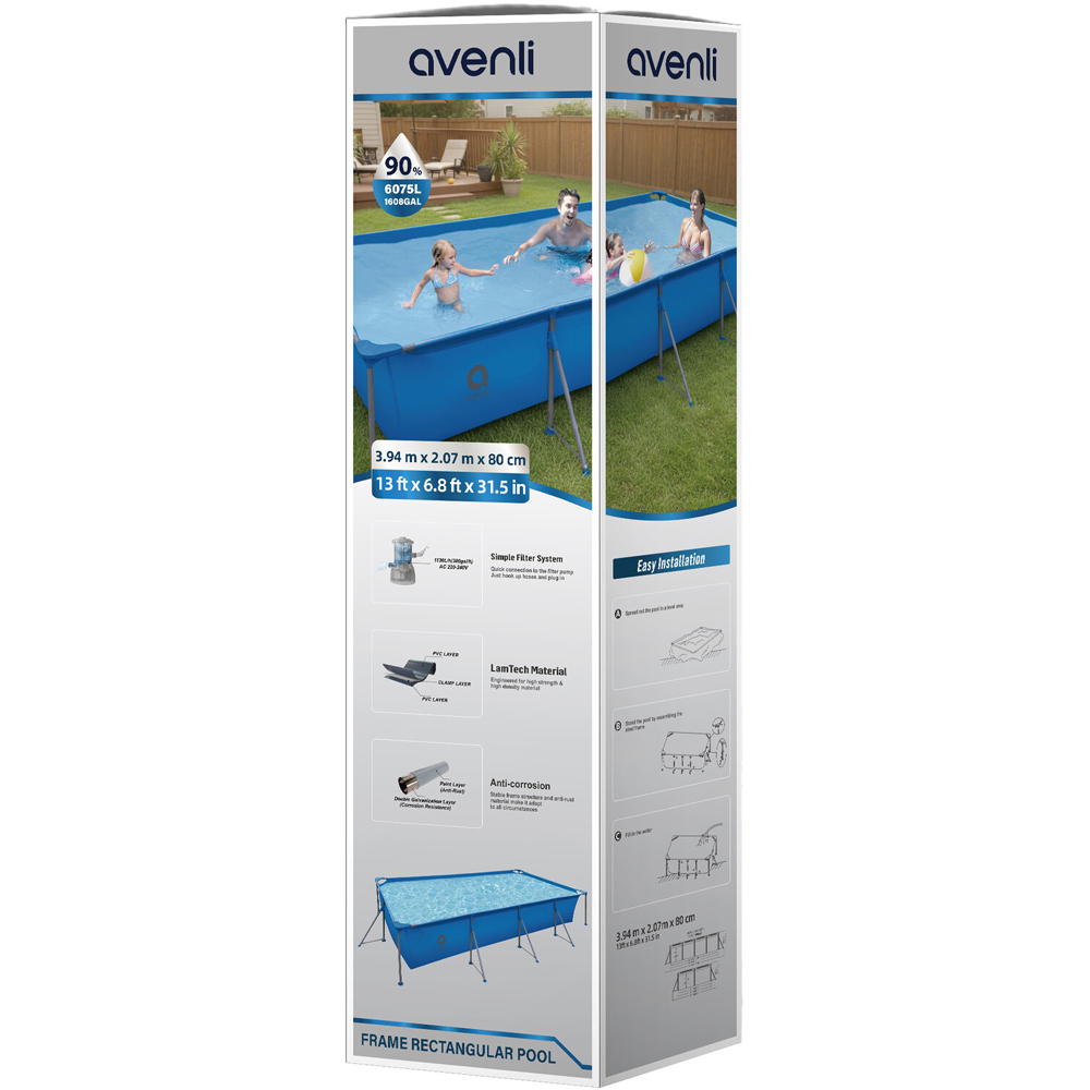 Frame Rectangular Pool Set Blue Image 3