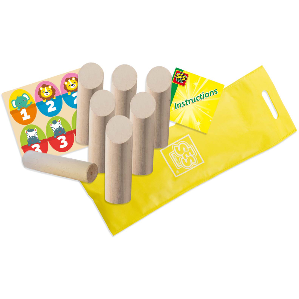 SES Creative Finntoss Jr. Finnish Animal Skittles Throwing Game Set Image 2