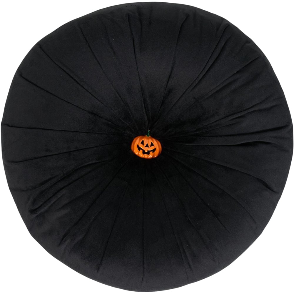 Pumpkin Embellished Cushion 40cm Black Image 1