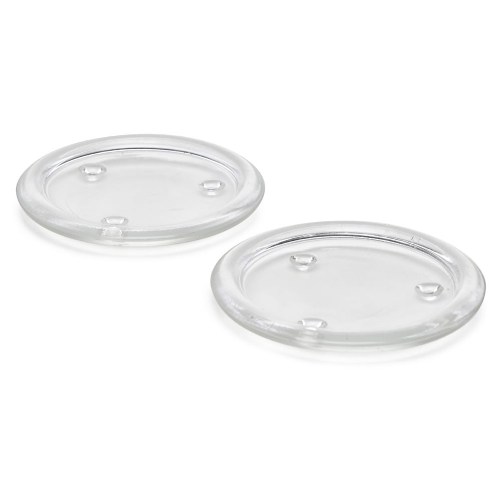 Wilko Clear Glass Candle Plates 2 Pack Image