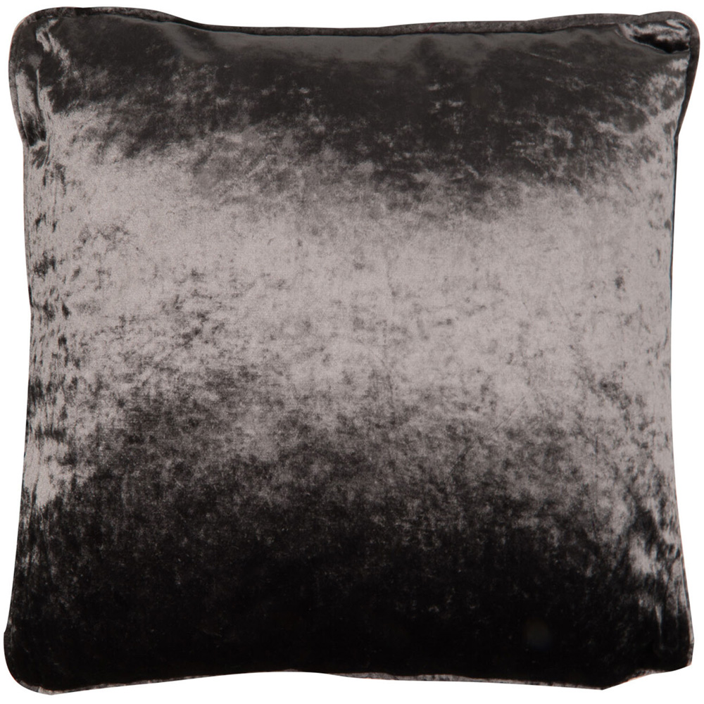 Divante Charcoal Crushed Velvet Cushion 45 x 45cm Image