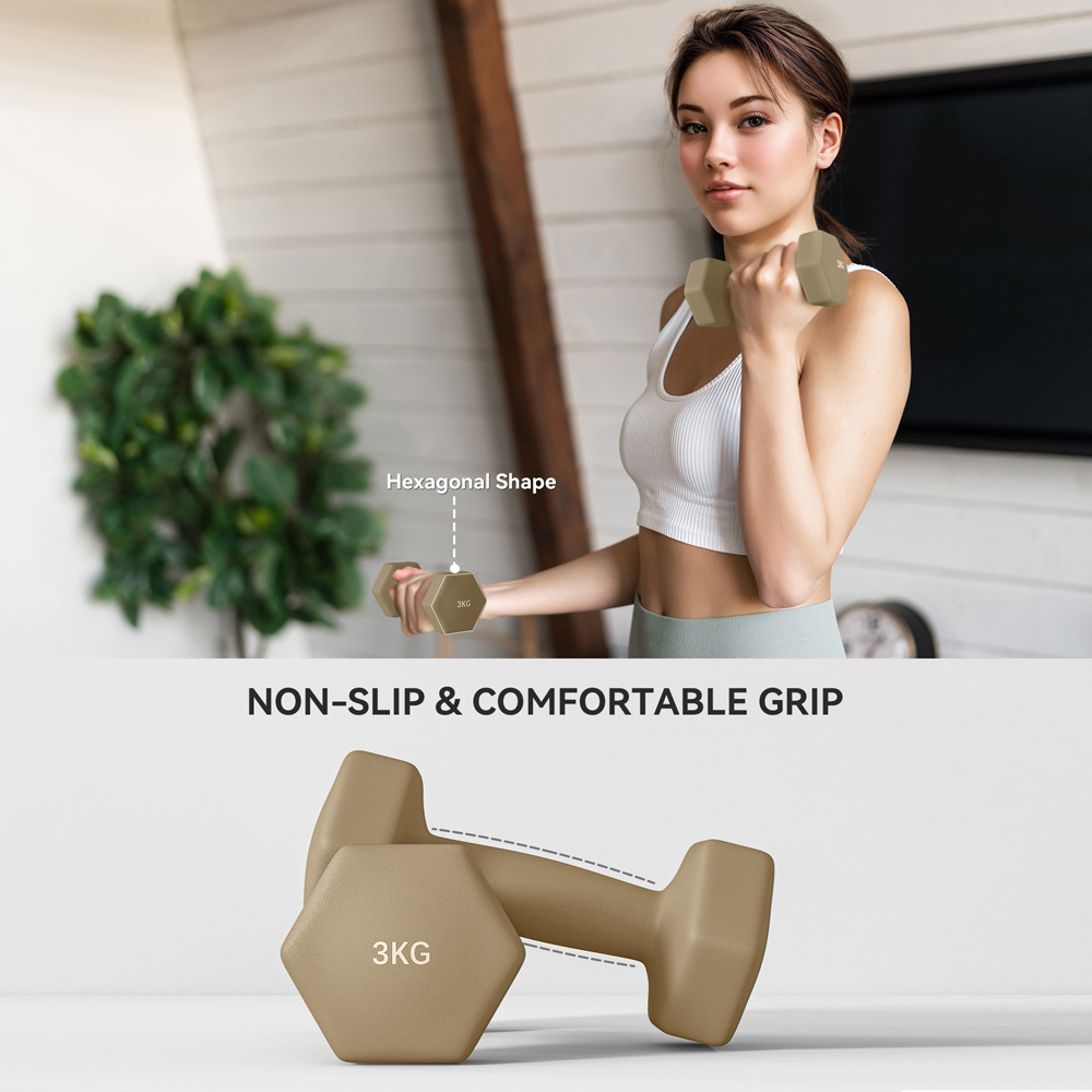 SPORTNOW Hex Dumbbell Set with Carry Case 12kg Image 8