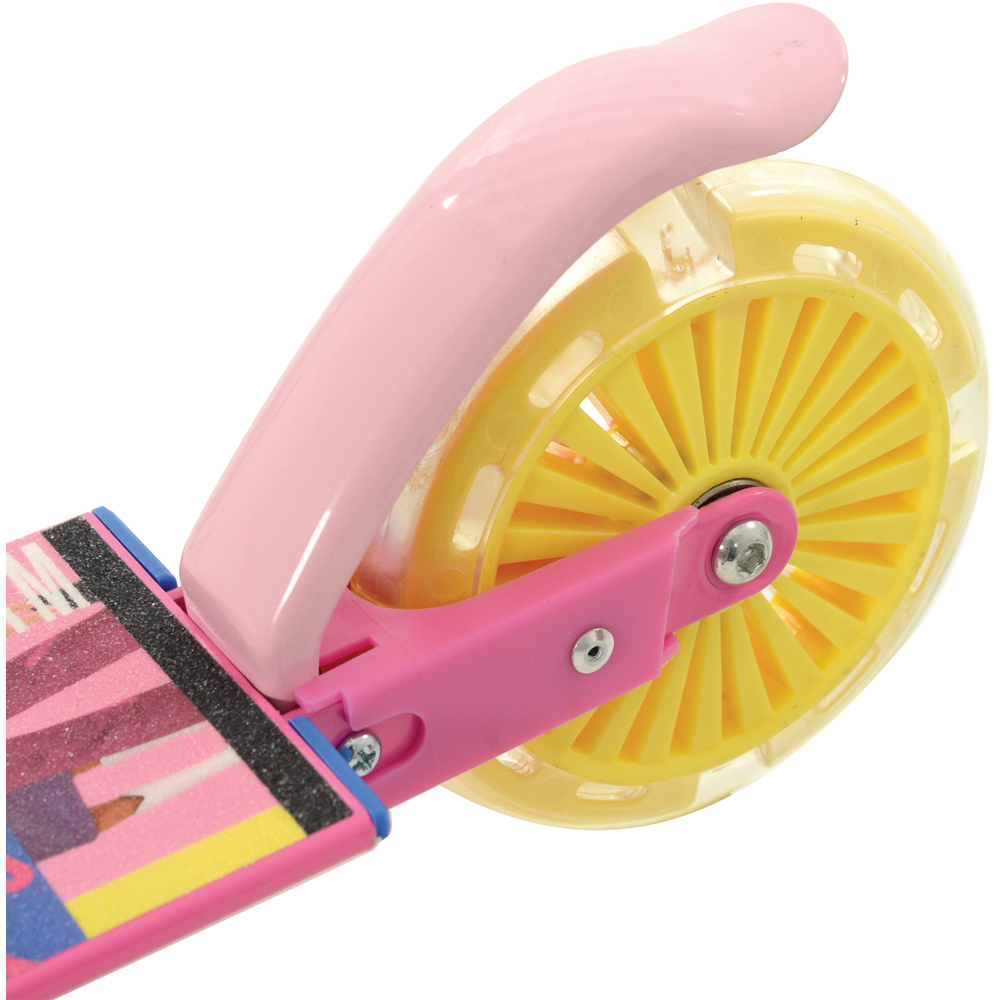 Barbie Foldable Height Adjustable Kids Inline Scooter with Light Up Wheels Image 7